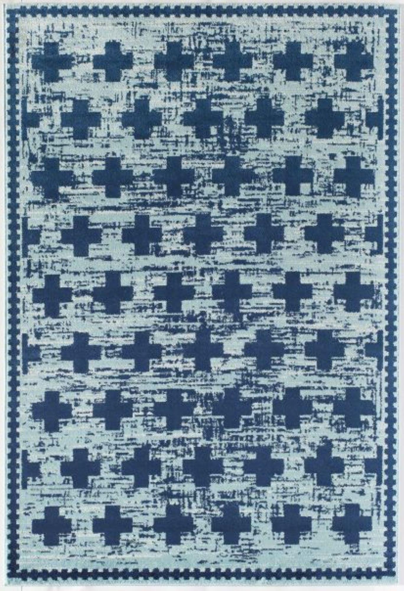 Little Seeds Serenity Impression Rug Aqua 8 x 10 - Aqua