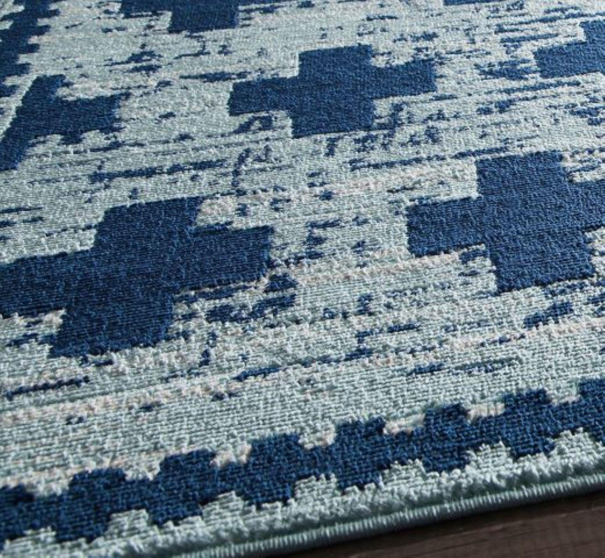 Little Seeds Serenity Impression Rug Aqua 8 x 10 - Aqua