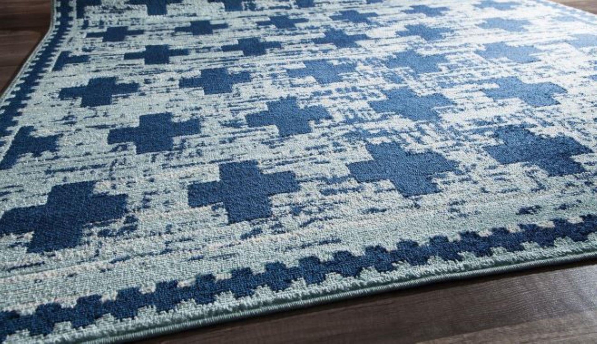 Little Seeds Serenity Impression Rug Aqua 8 x 10 - Aqua