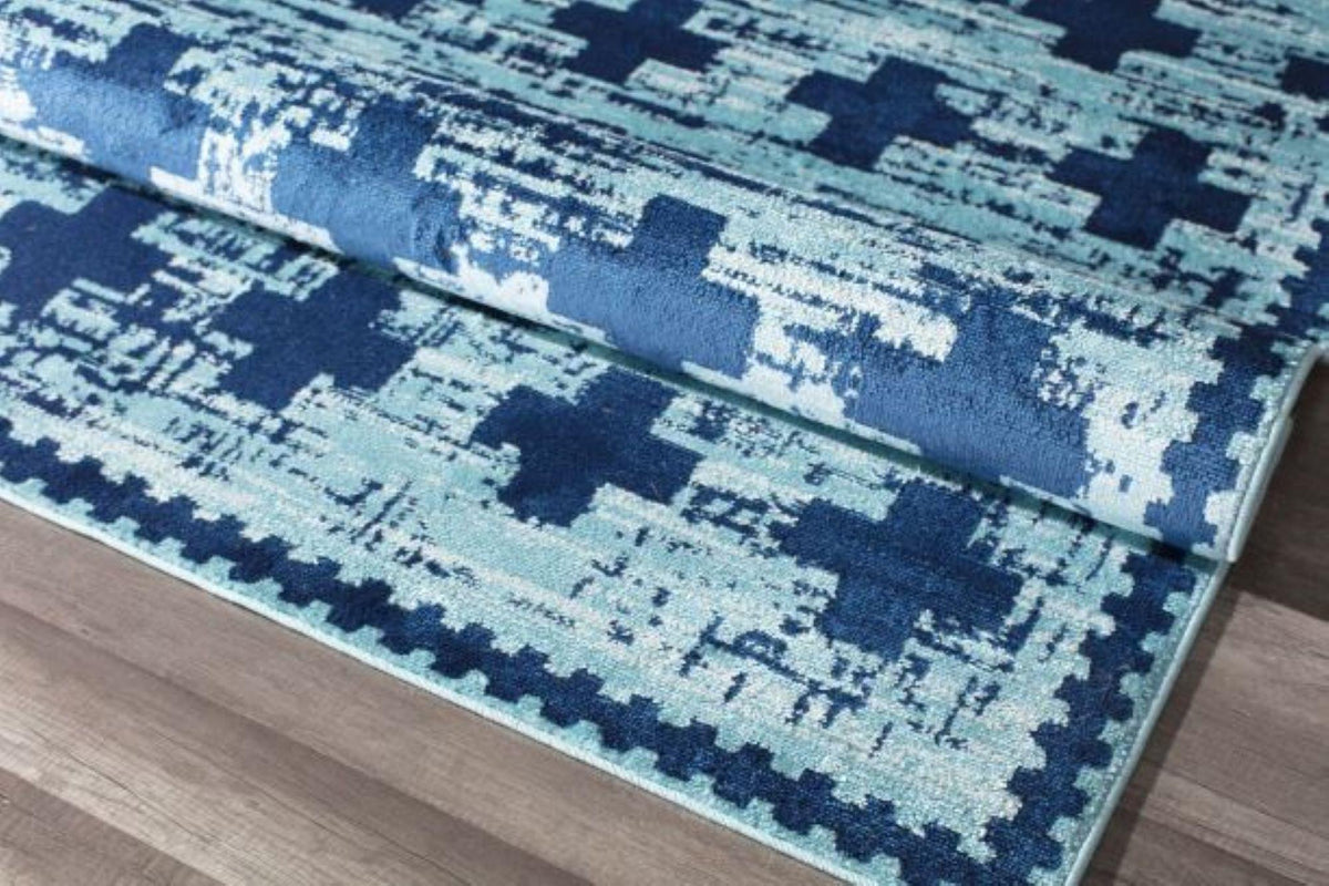 Little Seeds Serenity Impression Rug Aqua 8 x 10 - Aqua