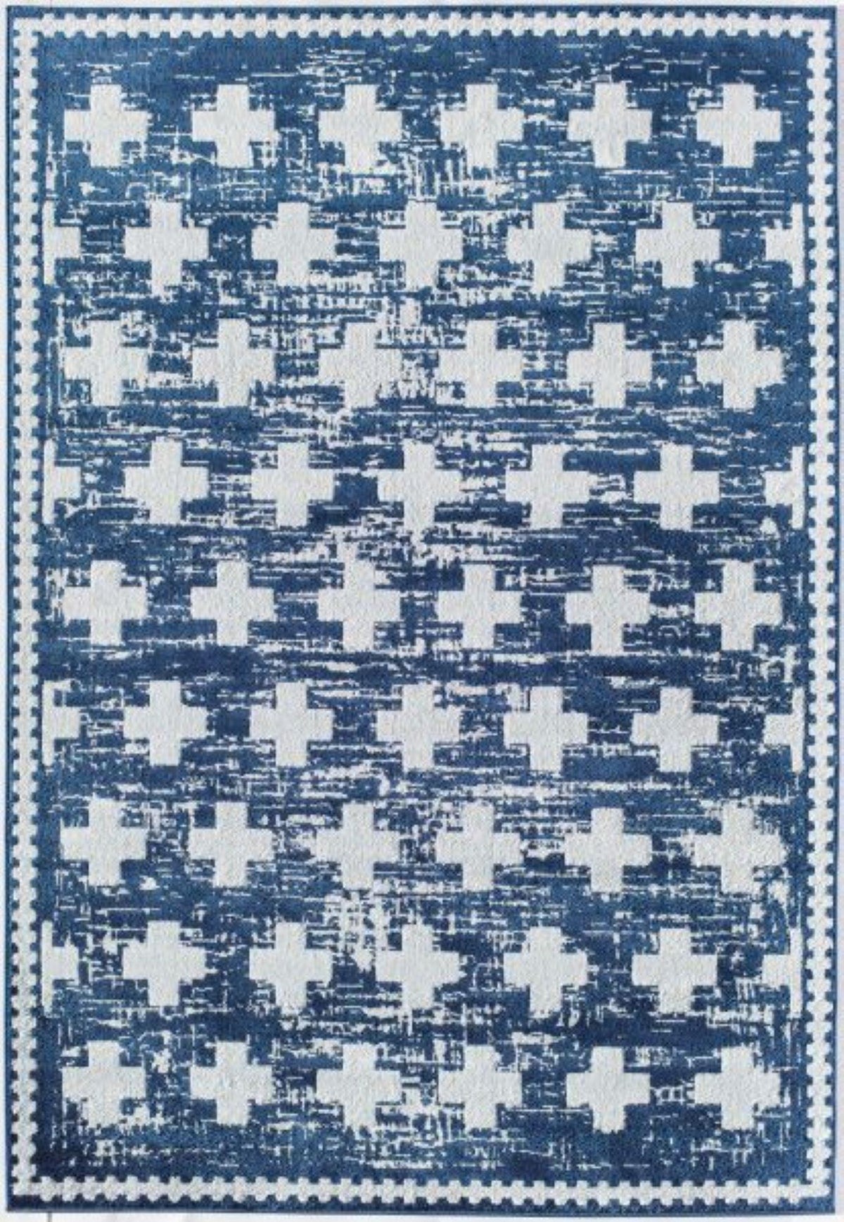 Little Seeds Serenity Impression Rug Navy 8 x 10 - Navy