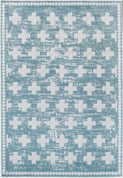 Little Seeds Serenity Impression Rug Teal Gray  5 x 7 - Grey