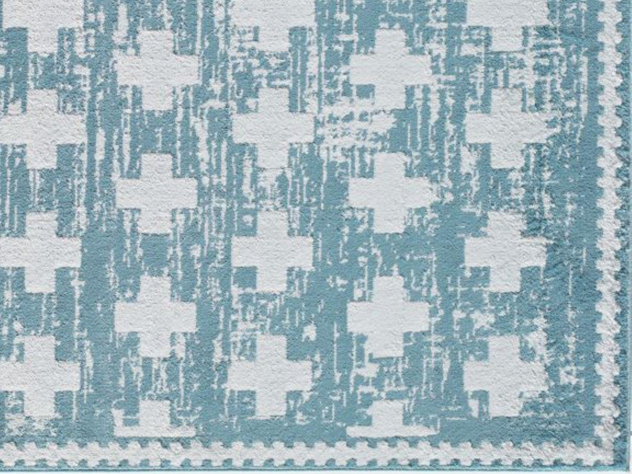 Little Seeds Serenity Impression Rug Teal Gray  5 x 7 - Grey