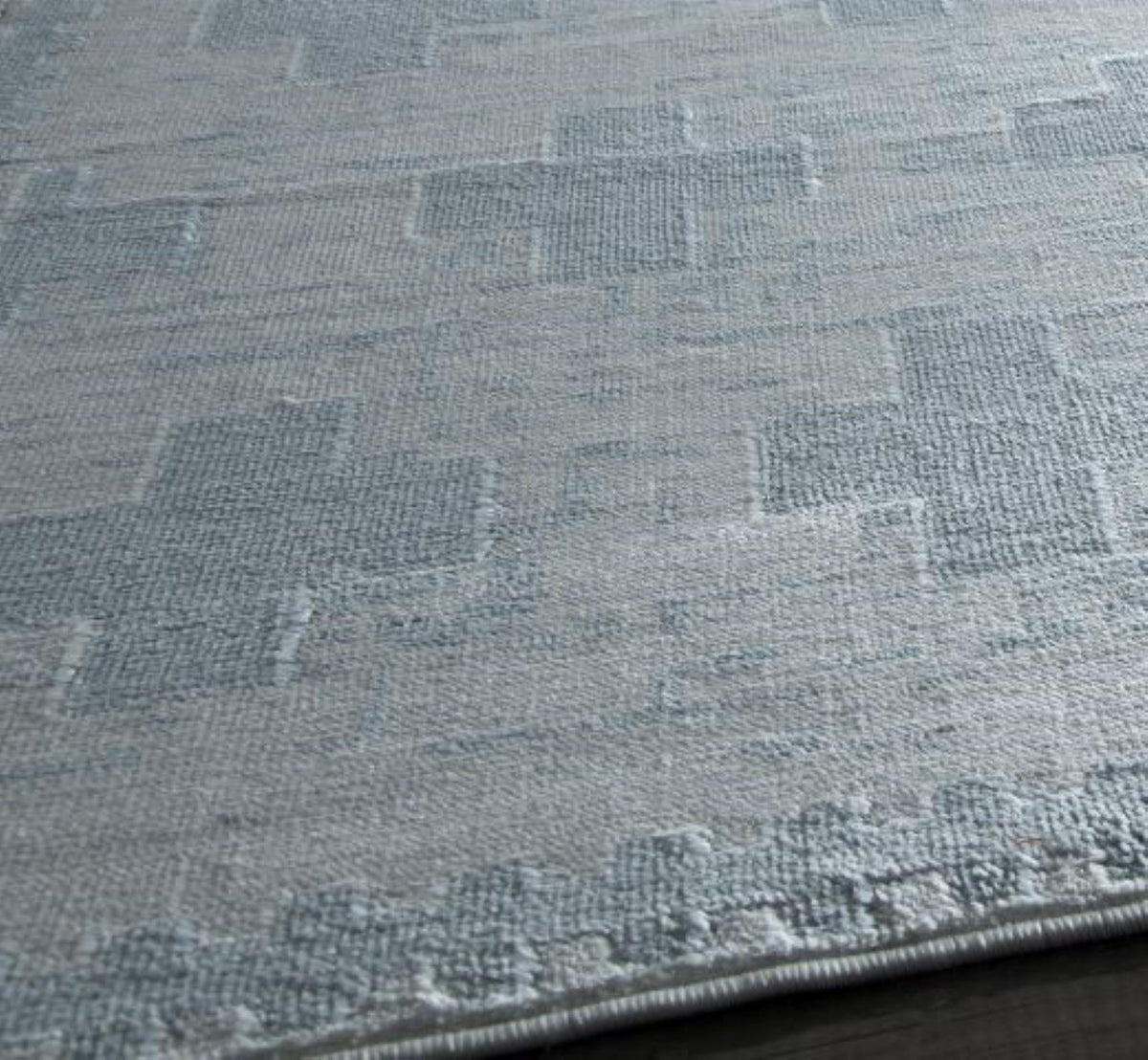 Little Seeds Serenity Impression Rug Wht/Lt Blue 5 x 7 - White/Blue