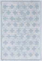 Little Seeds Serenity Impression Rug Wht/Lt Blue 8 x 10 - White/Blue