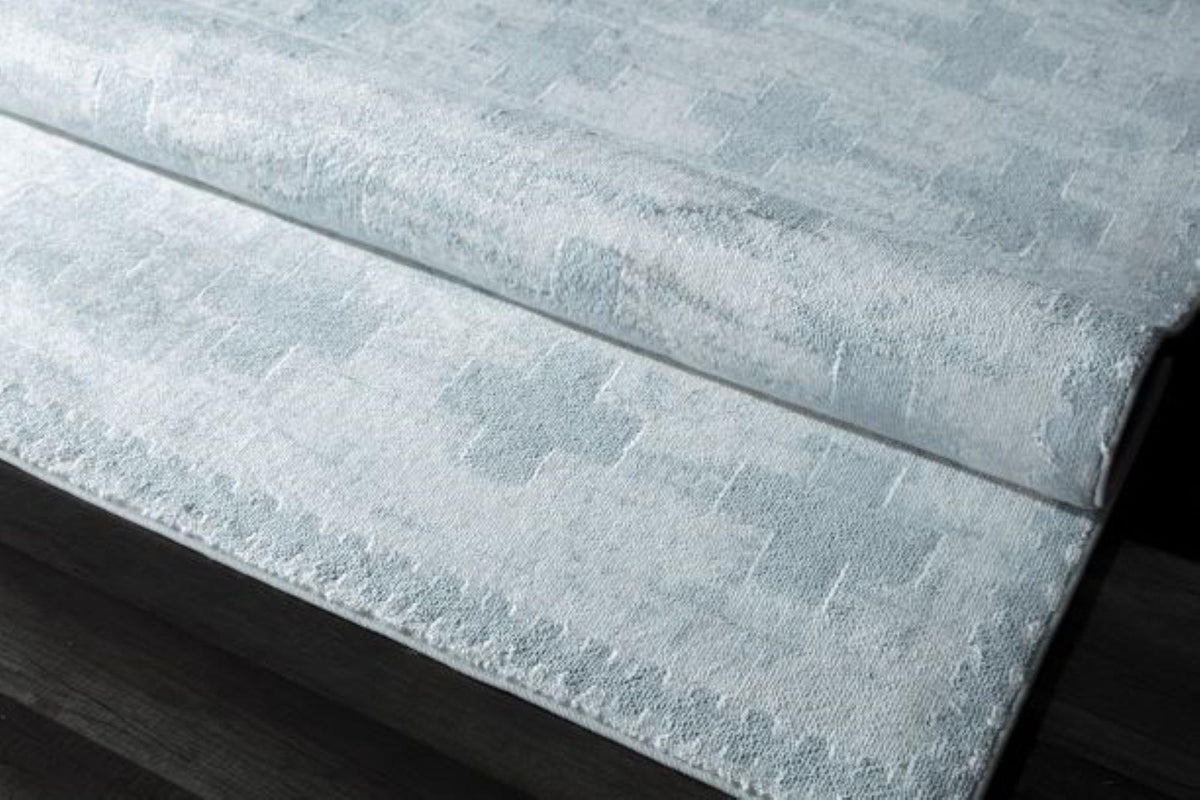 Little Seeds Serenity Impression Rug Wht/Lt Blue 8 x 10 - White/Blue