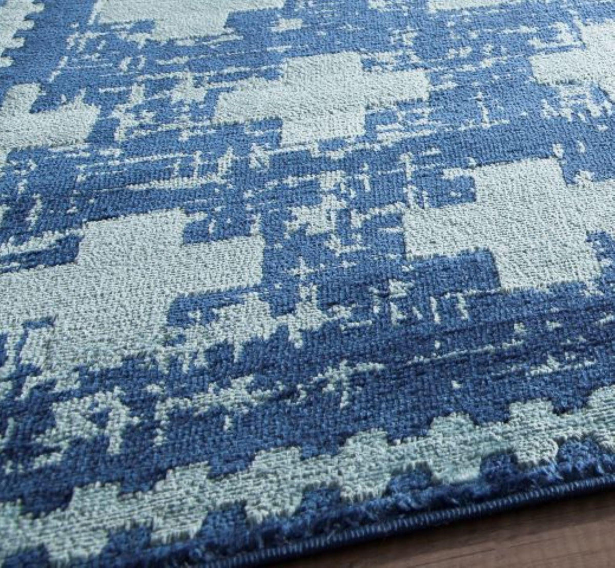Little Seeds Serenity Impression Rug Navy/Aqua 5 x 7 - Navy