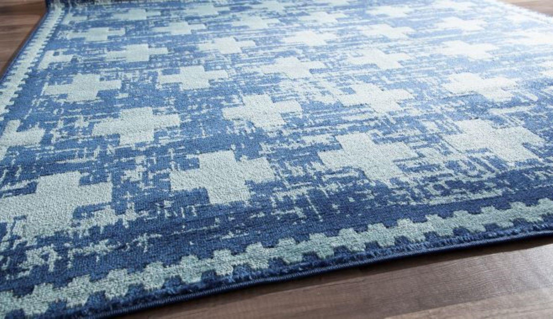 Little Seeds Serenity Impression Rug Navy/Aqua 5 x 7 - Navy