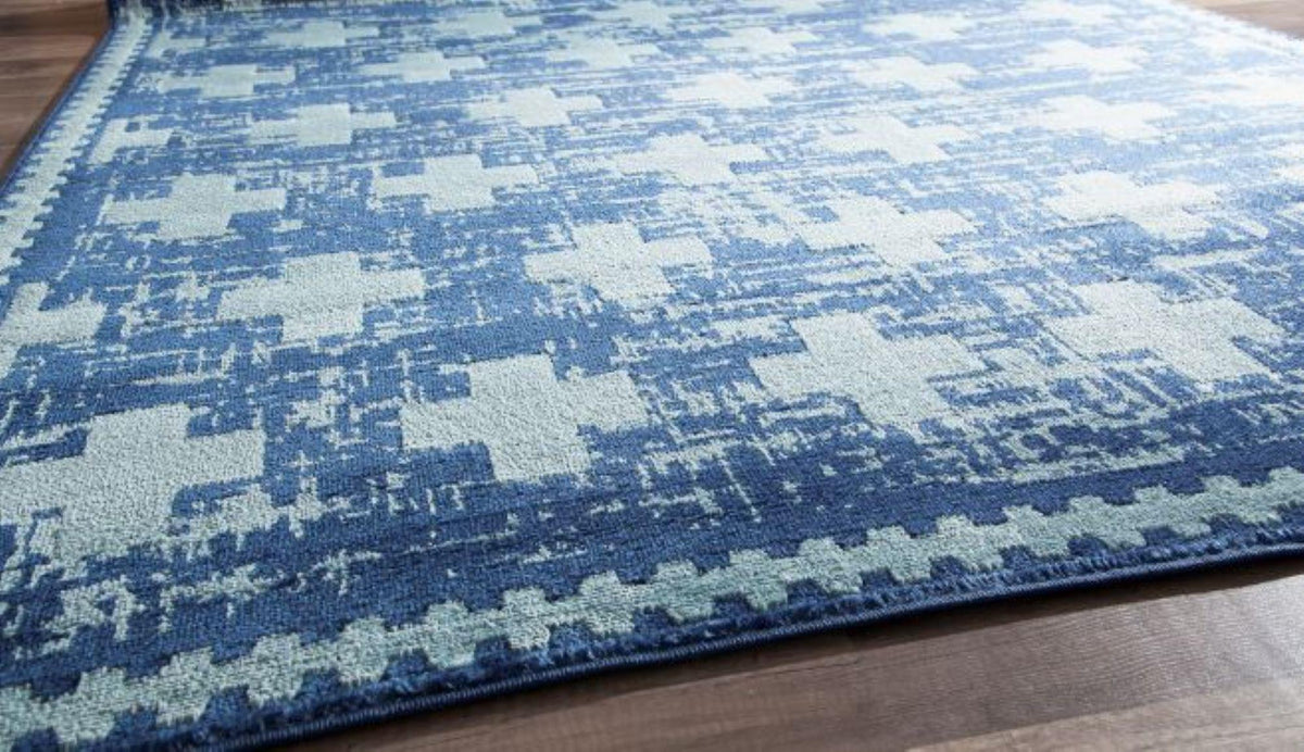Little Seeds Serenity Impressions Rug Navy/Aqua  8 x 10 - Navy