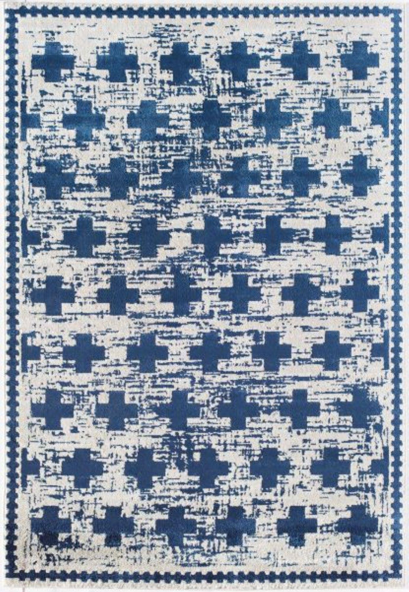 Little Seeds Serenity Impression Rug Gray/Navy  5 x 7 - Gray