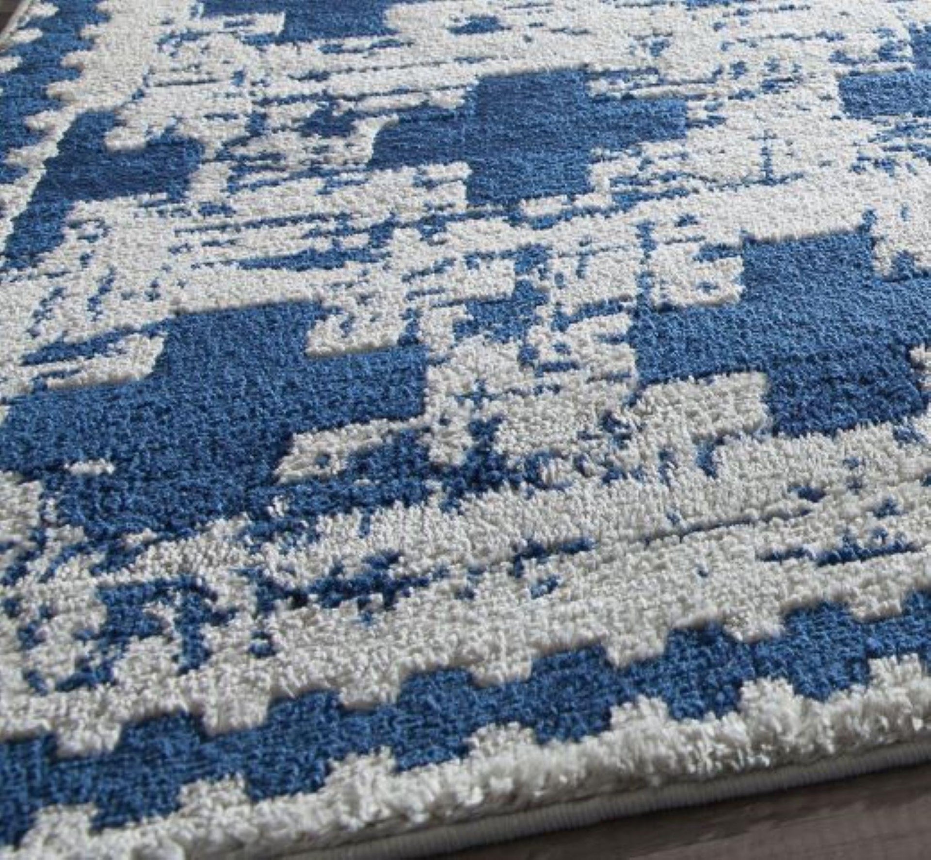 Little Seeds Serenity Impression Rug Gray/Navy  8 x 10 - Gray