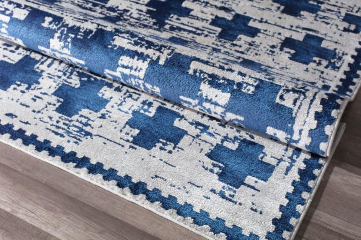 Little Seeds Serenity Impression Rug Gray/Navy  8 x 10 - Gray