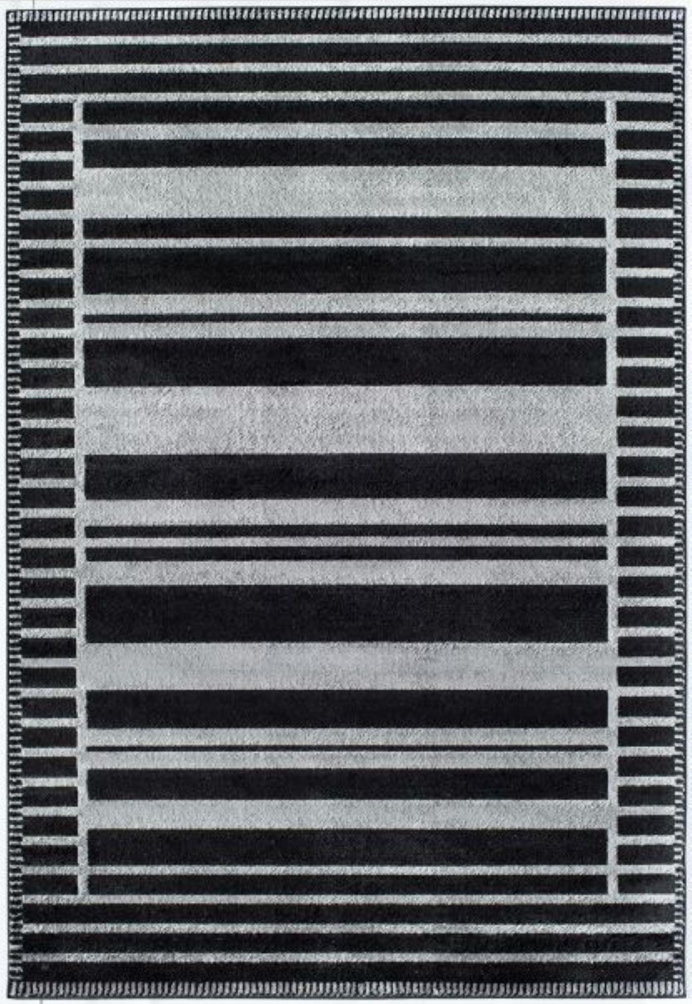 Little Seeds Serenity Latitude Rug Black 5 x 7 - Black