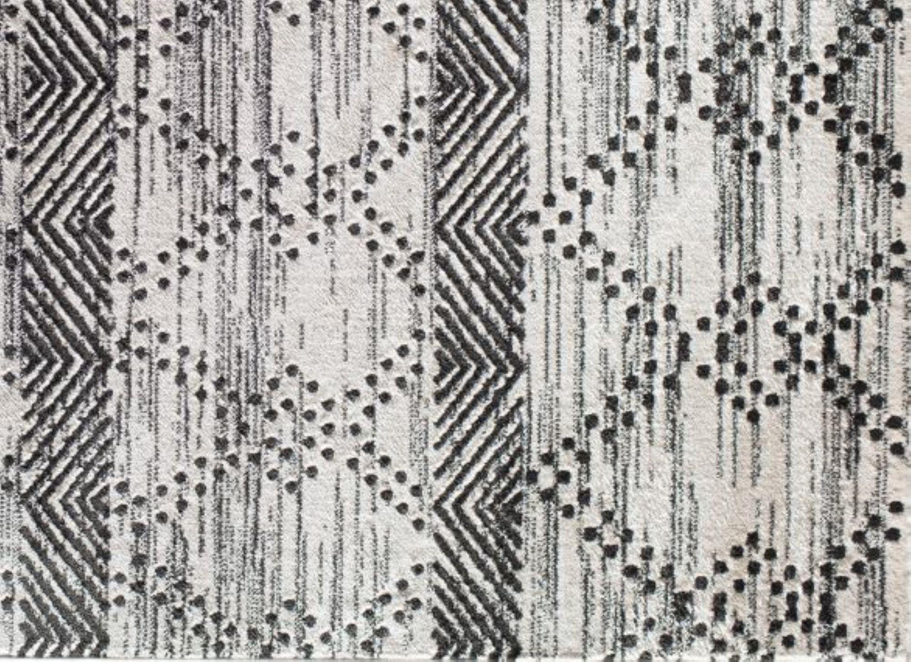 Little Seeds Serenity Vintage Rug Wht/Blk 8 x 10 - White/Black