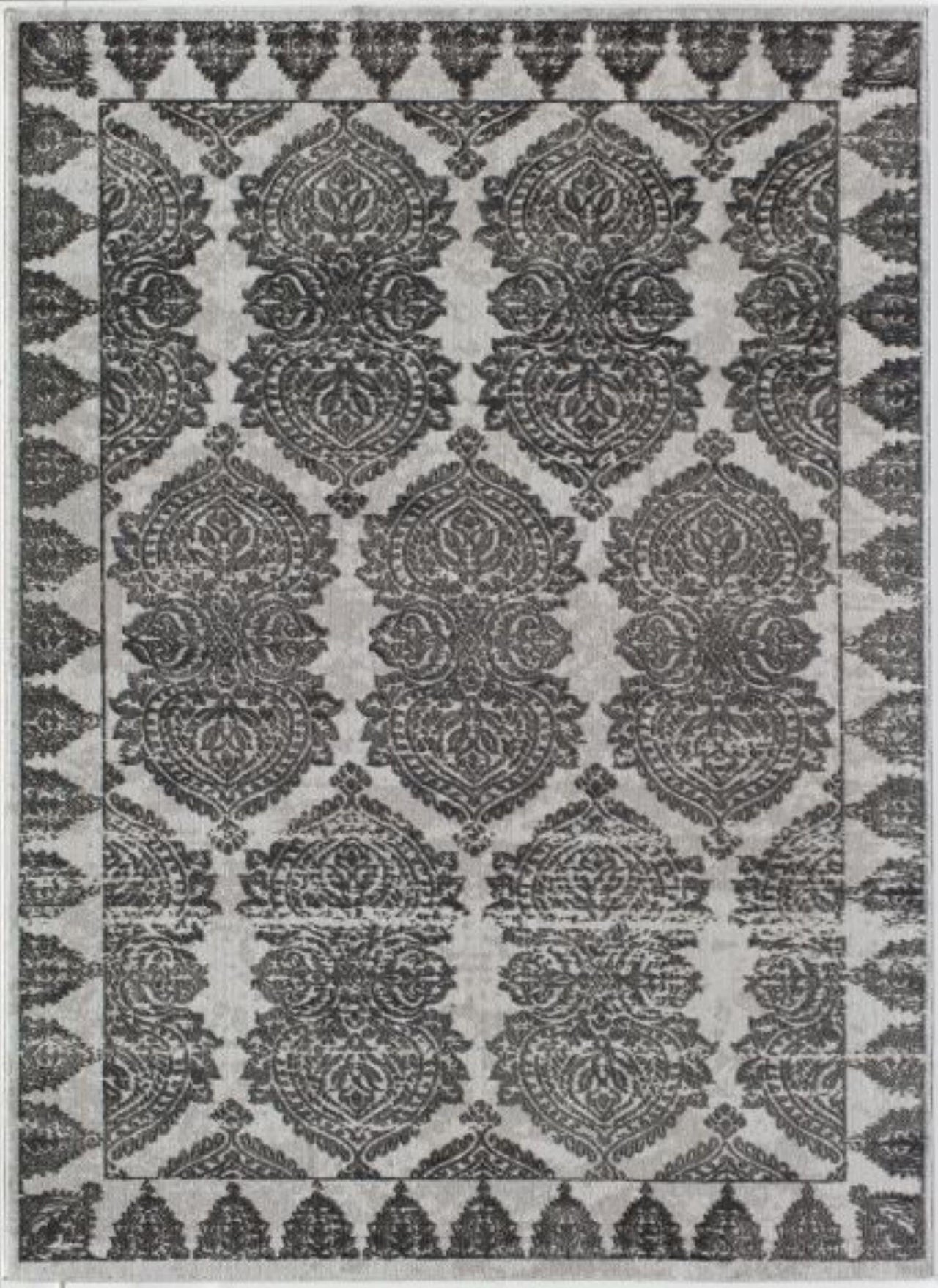 Little Seeds Magnolia Paisley Rug Charcoal 8 x 10 - Charcoal