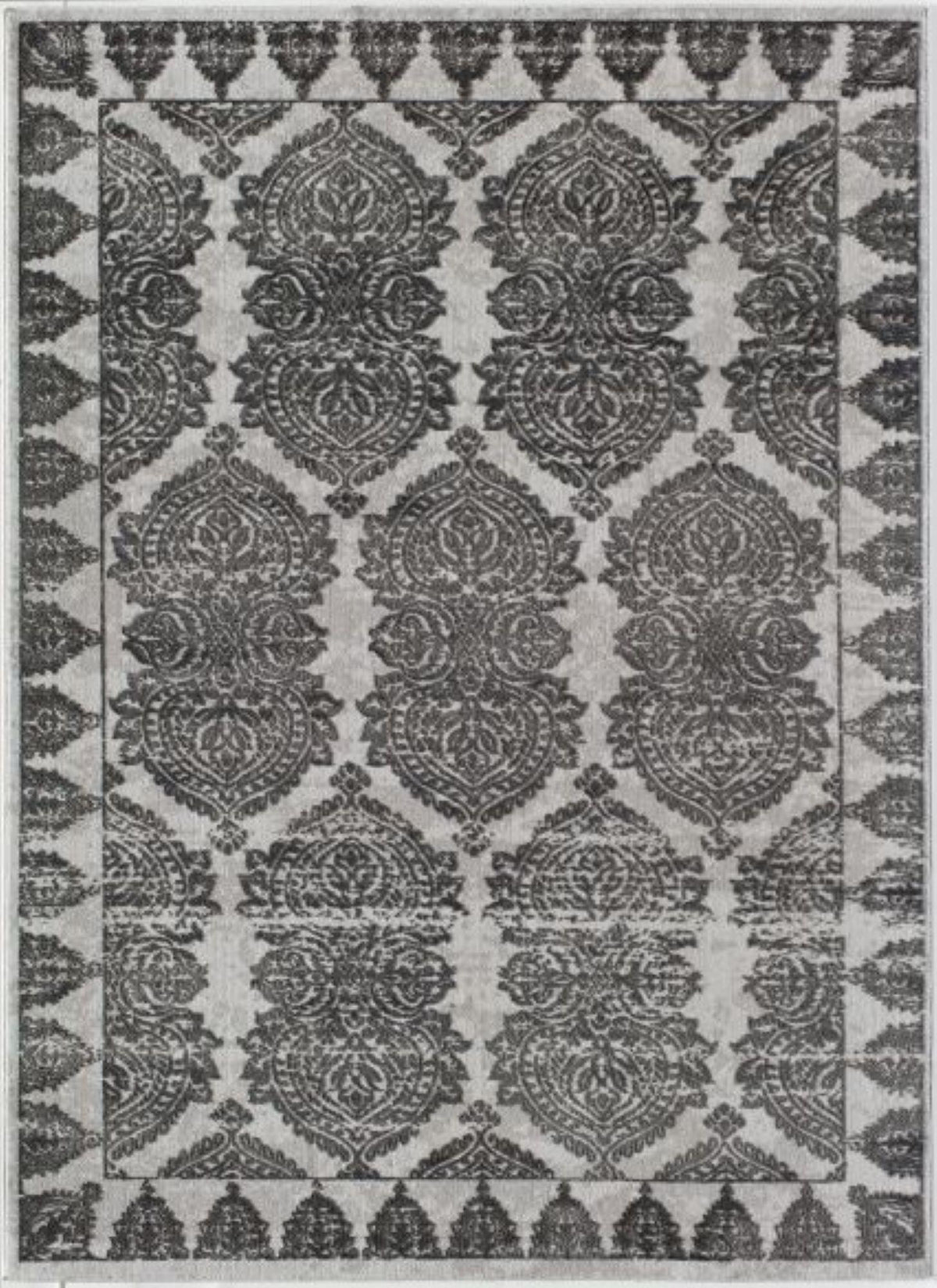 Little Seeds Magnolia Paisley Rug Charcoal 5 x 7 - Charcoal