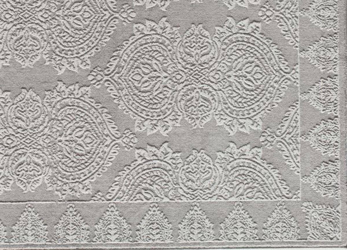 Little Seeds Magnolia Paisley Rug Gray 8 x 10 - Gray