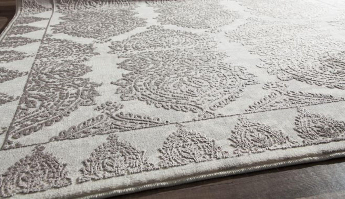 Little Seeds Magnolia Paisley Rug White 5 x 7 - White