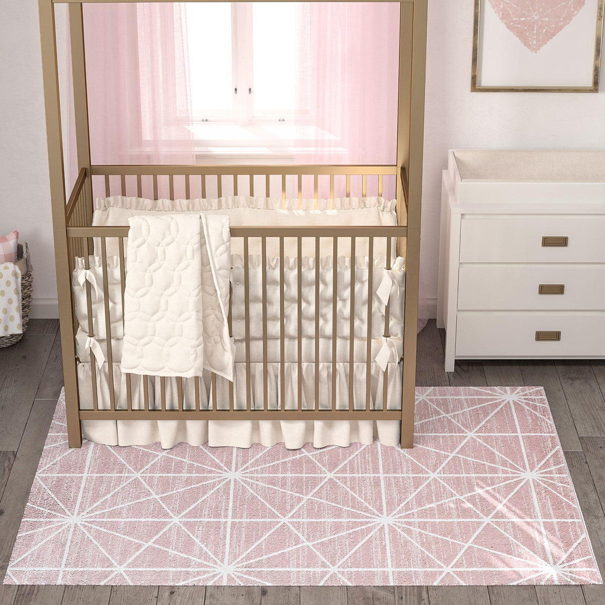 Little Seeds Serenity Passages Rug Blush  8 x 10 - Pink