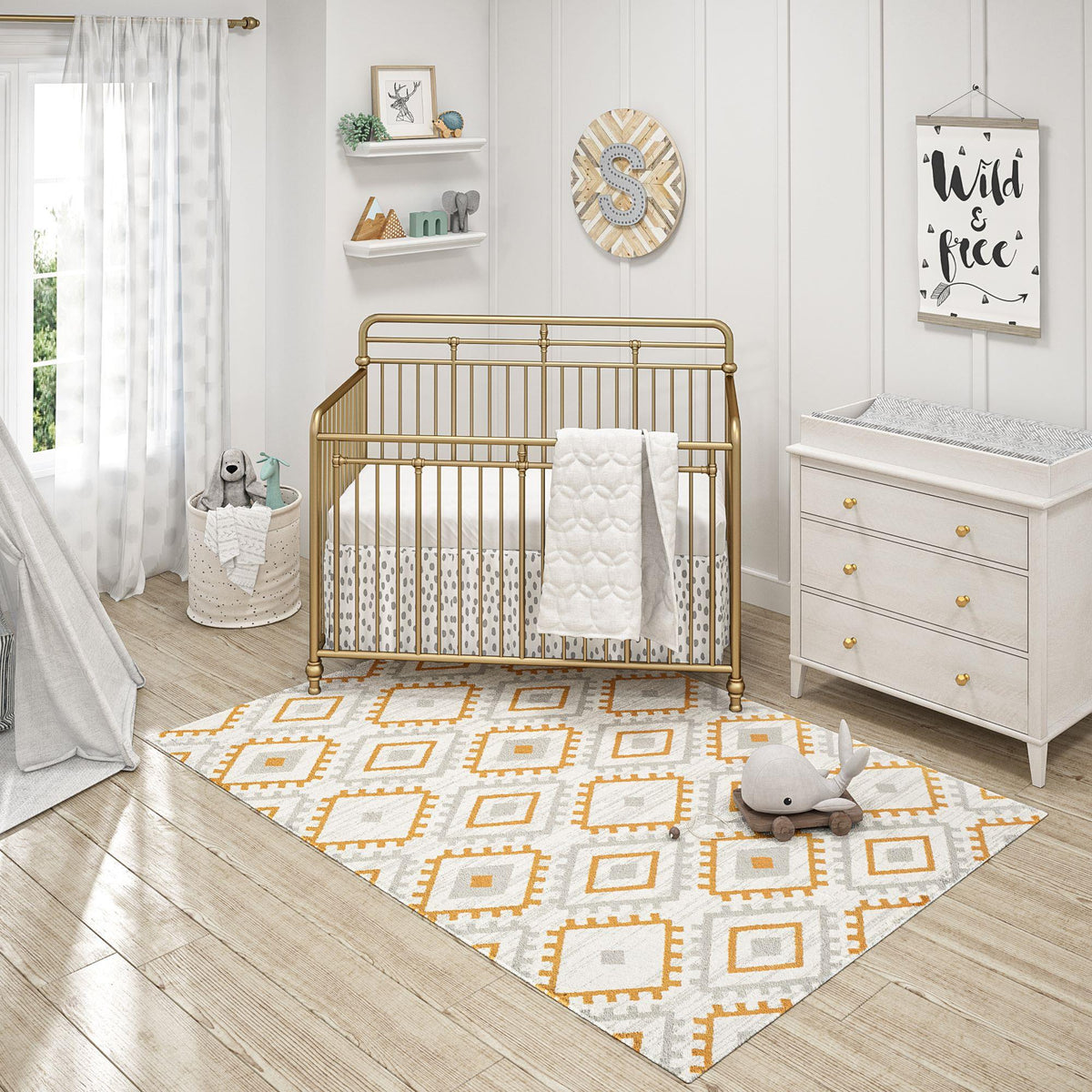 Little Seeds Serenity Ikat  Rug Rust  8 x 10 - Rustic