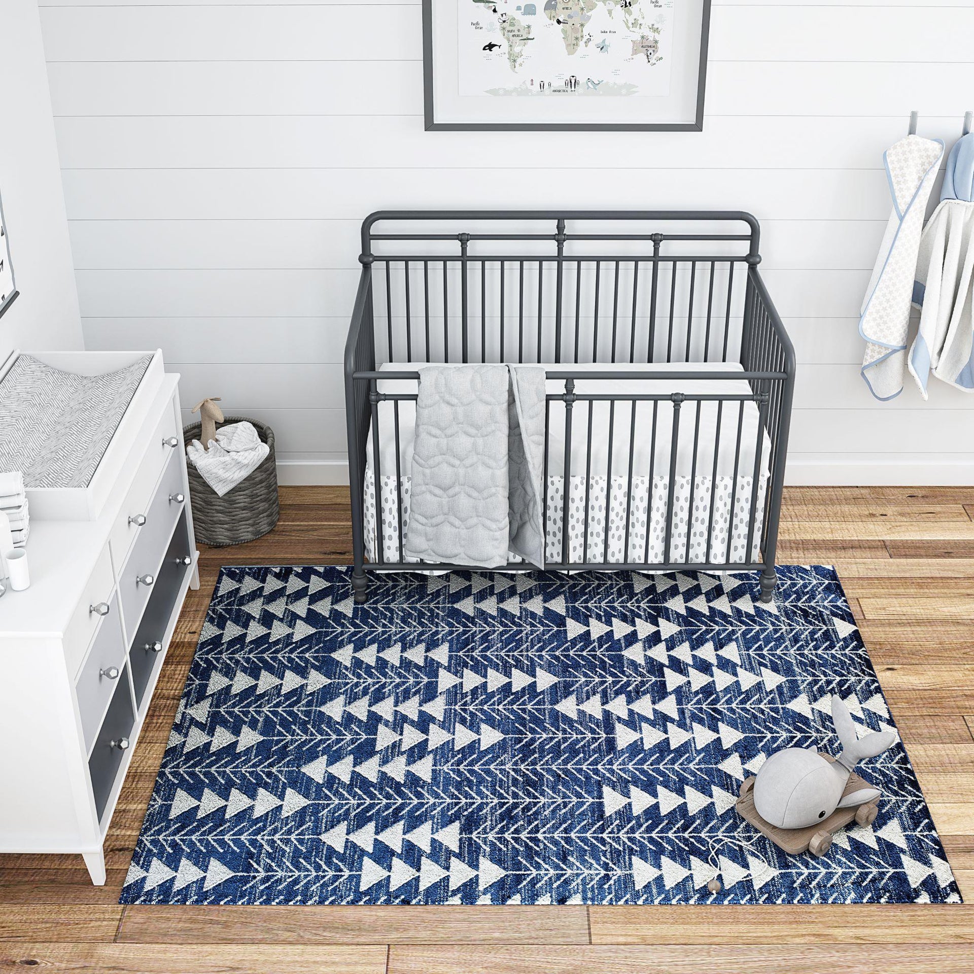 Little Seeds Serenity Archer Rug Navy 5 x 7 - Navy