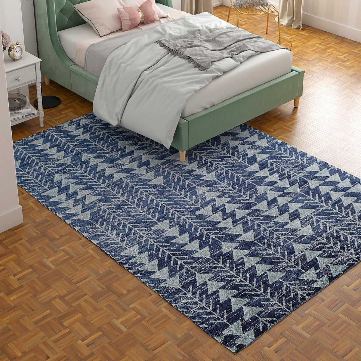 Little Seeds Serenity Archer Rug Light Blue 5 x 7 - Light Blue
