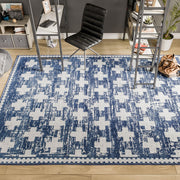 Little Seeds Serenity Impression Rug Navy 8 x 10 - Navy