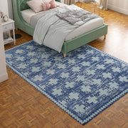 Little Seeds Serenity Impression Rug Navy/Aqua 5 x 7 - Navy