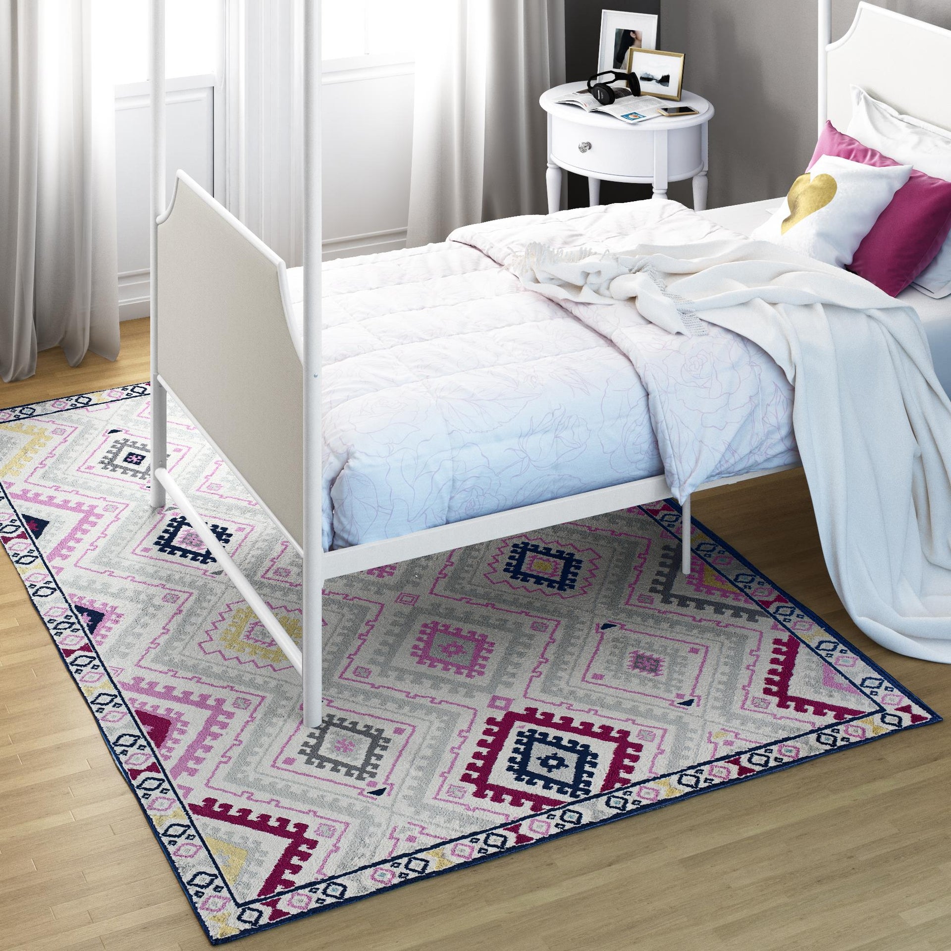 Little Seeds Serenity Boho Rug Navy  5 x 7 - Navy