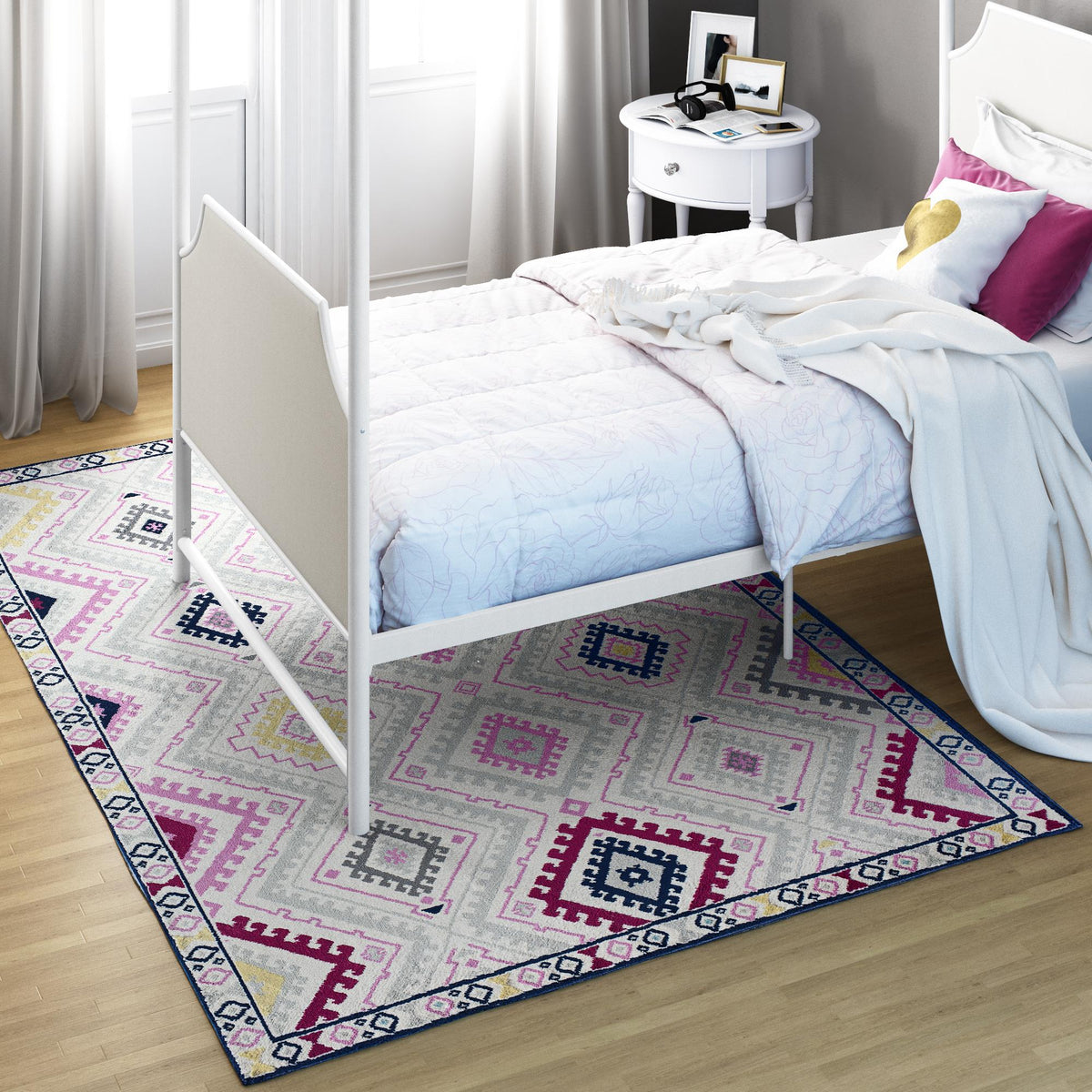 Little Seeds Serenity Boho Rug  8 x 10 - Navy