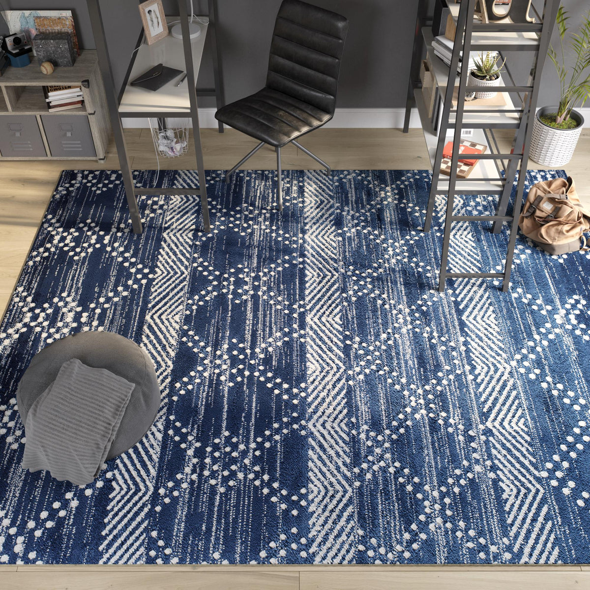 Little Seeds Serenity Vintage Rug Navy  5 x 7 - Navy