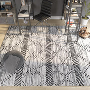 Little Seeds Serenity Vintage Rug Wht/Blk 5 x 7 - White/Black
