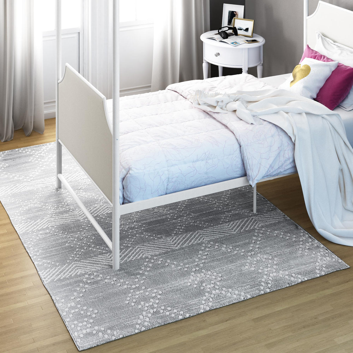 Little Seeds Serenity Vintage Rug Gray  8 x 10 - Gray