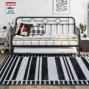 Little Seeds Serenity Latitude Rug Black  8 x 10 - Black