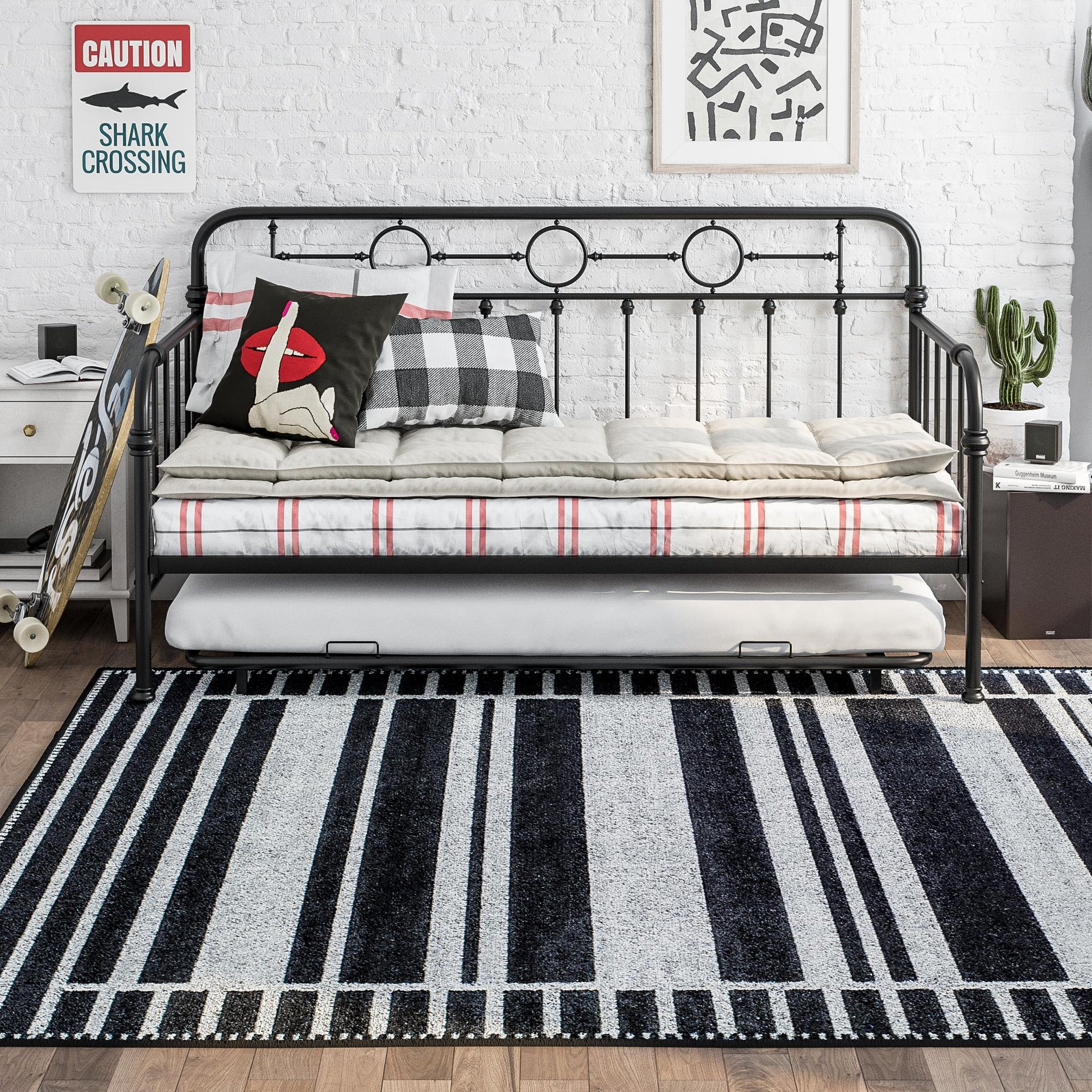 Little Seeds Serenity Latitude Rug Black  8 x 10 - Black
