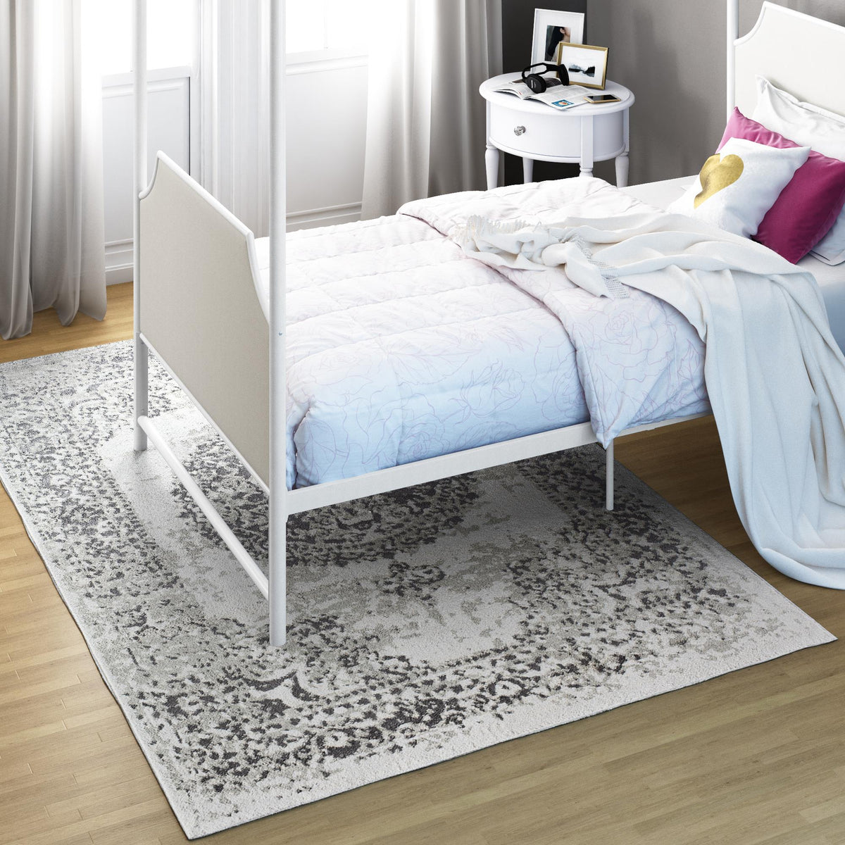 Little Seeds Serenity Emblem Rug Gray  8 x 10 - Gray
