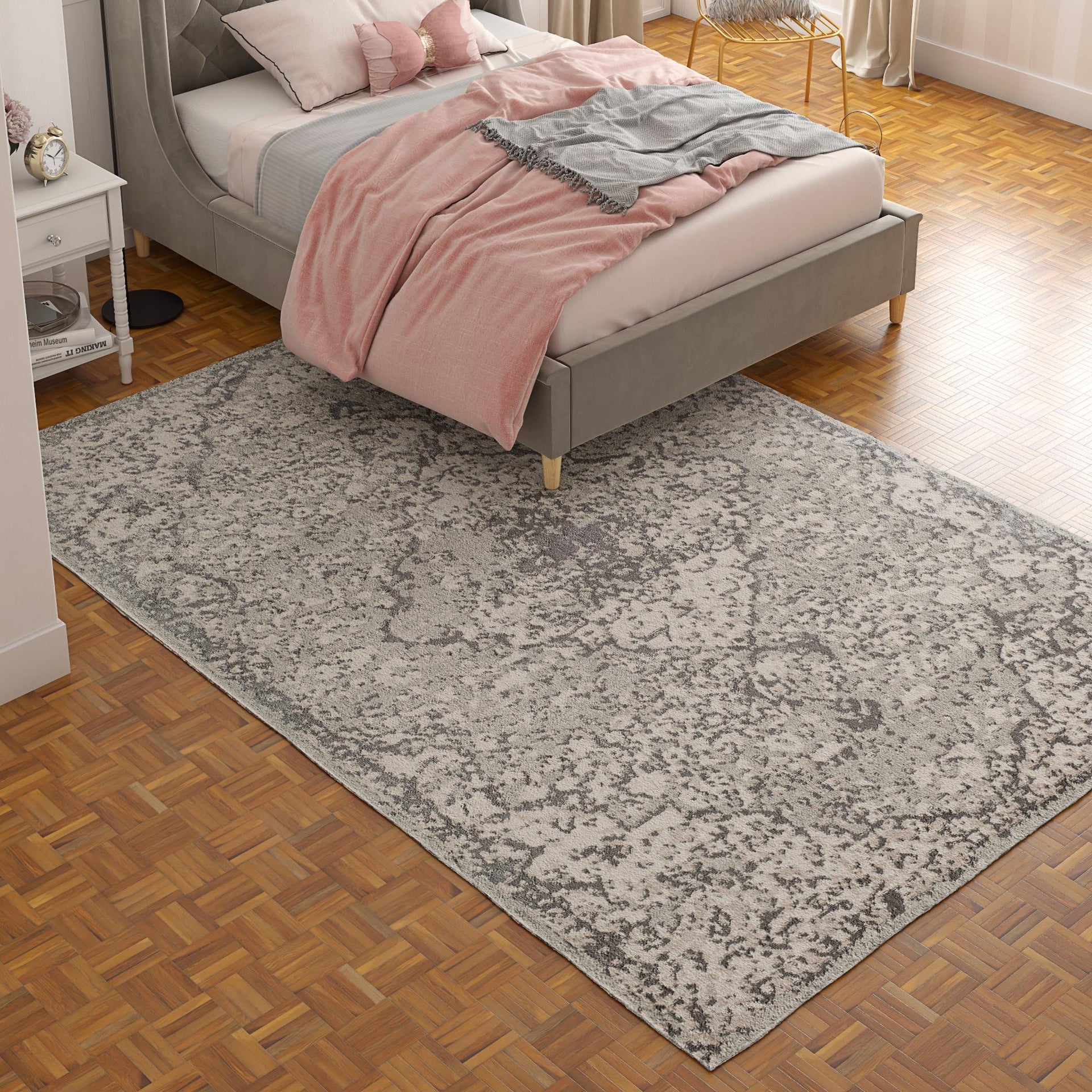 Little Seeds Serenity Saturated Rug Gray 8 x 10 - Gray