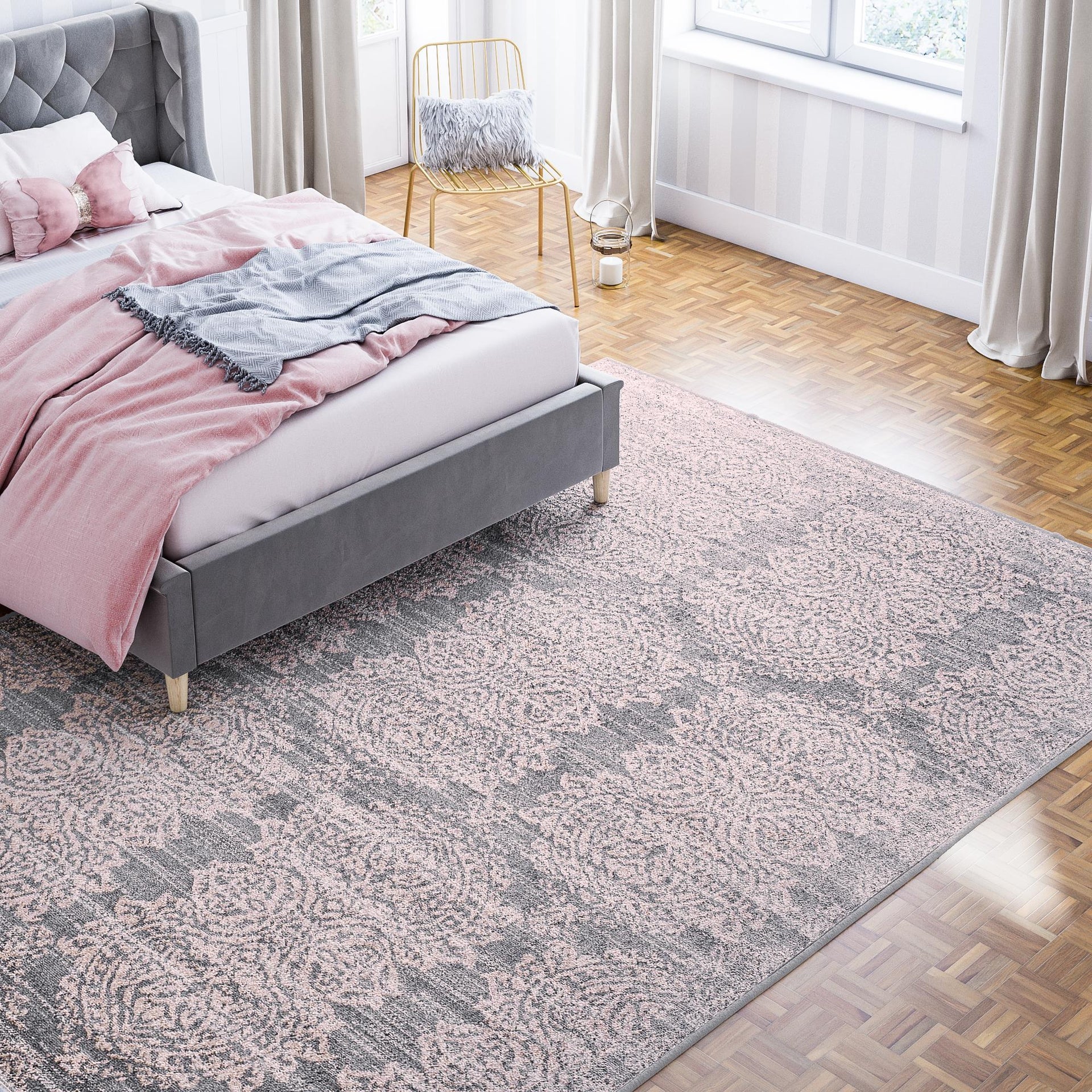 Little Seeds Serenity Lux Rug Gray 5 x 7 - Gray