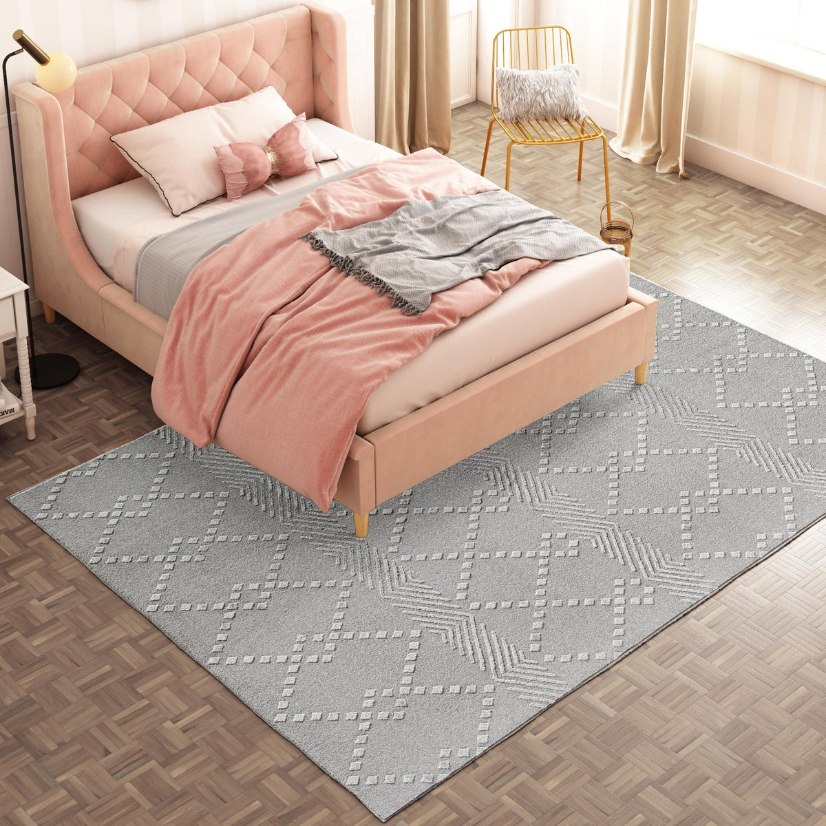 Little Seeds Magnolia Reserve Rug Gray 8 x 10 - Gray