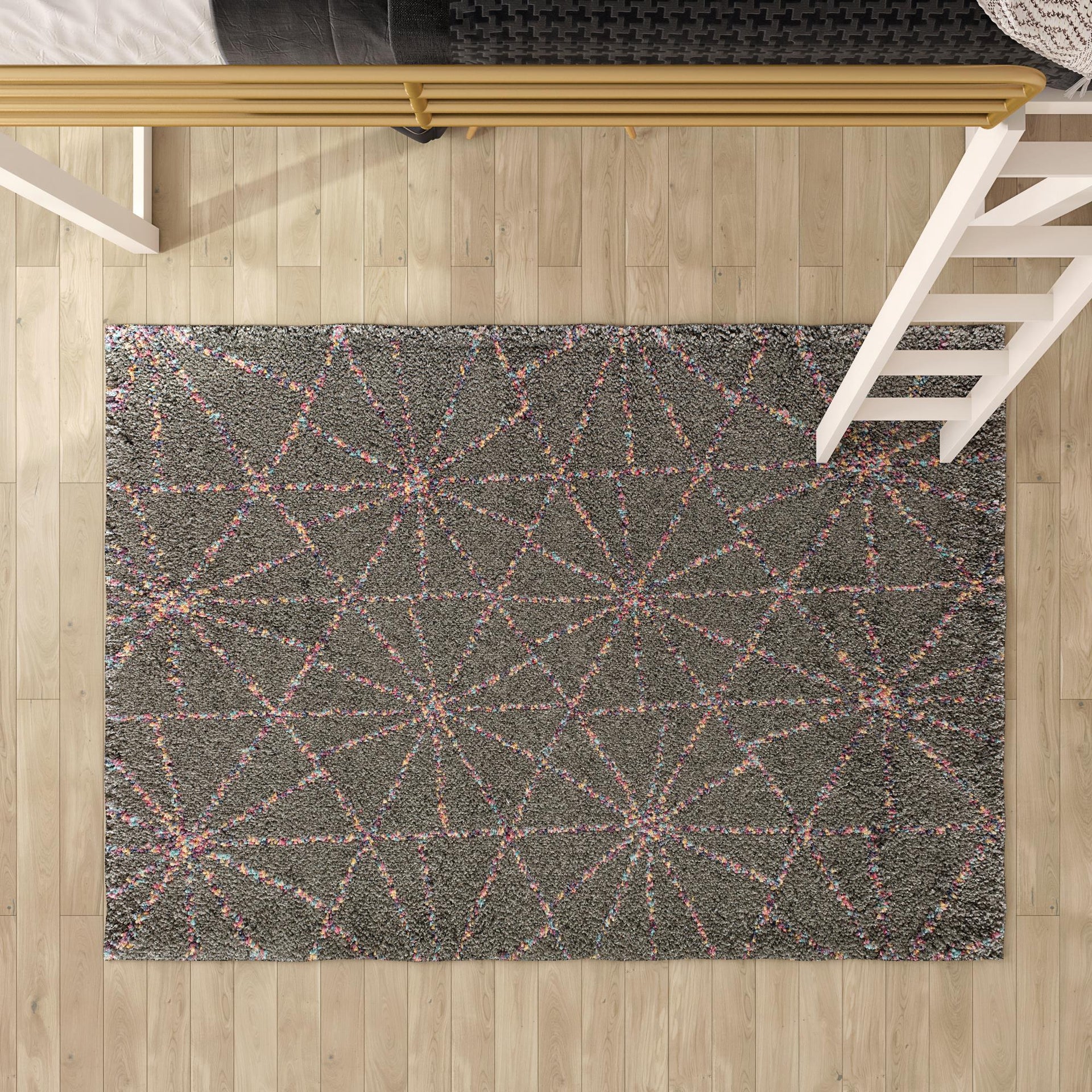 Little Seeds Mod Starstruck Rug Gray 8 x 10 - Gray