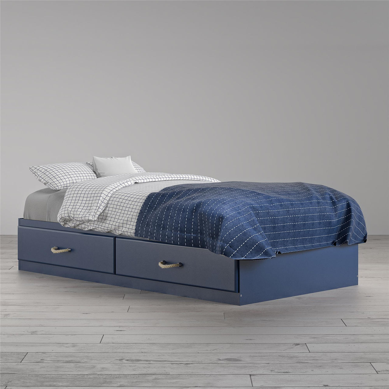 Sierra Ridge Mesa Twin Bed with Storage - Blue - Twin