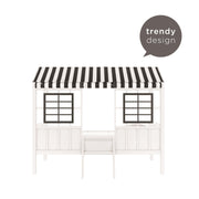 Little Seeds Rowan Valley Forest Loft Bed - White/Black - Twin