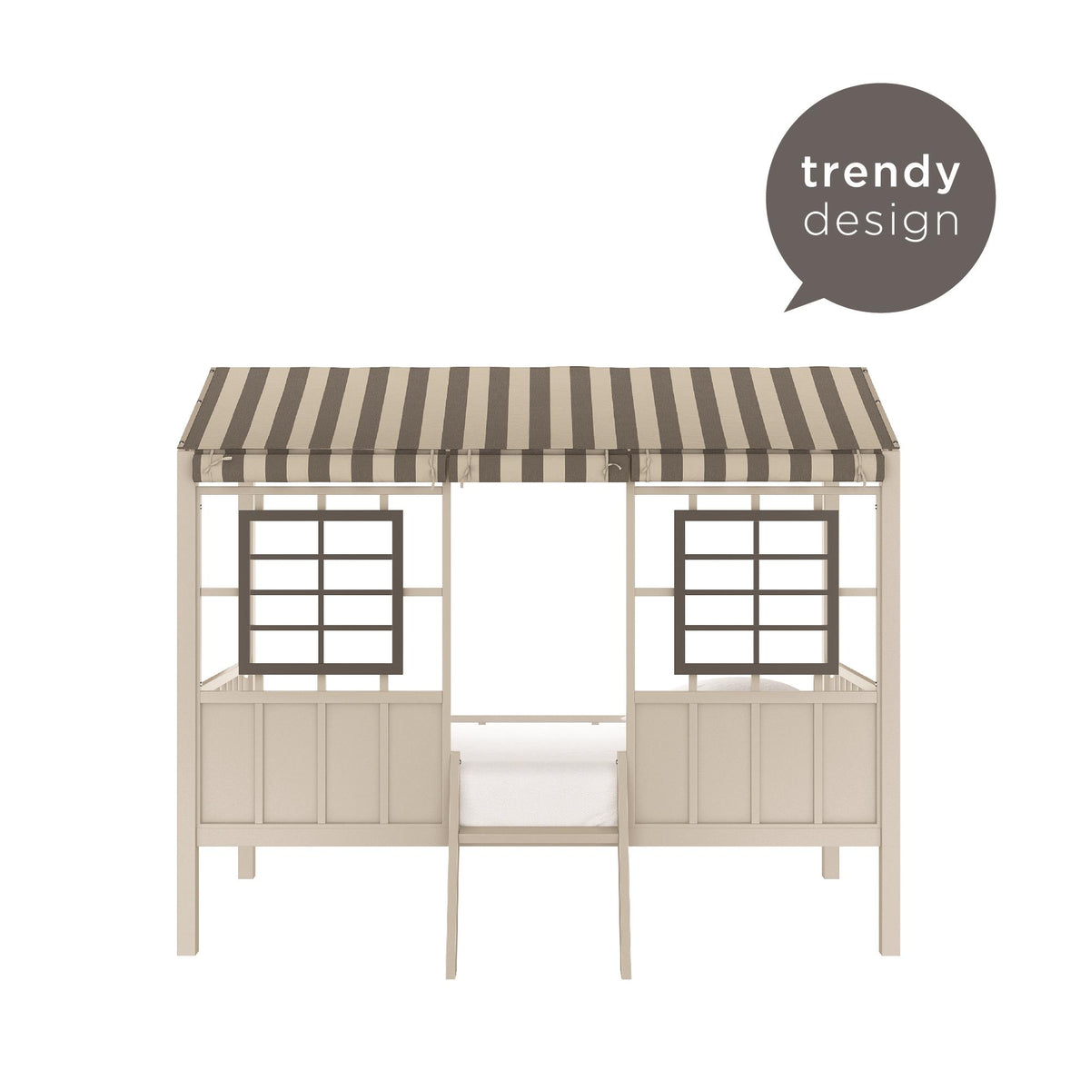 Little Seeds Rowan Valley Forest Loft Bed - Gray - Twin