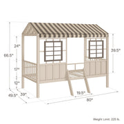 Little Seeds Rowan Valley Forest Loft Bed - Gray - Twin