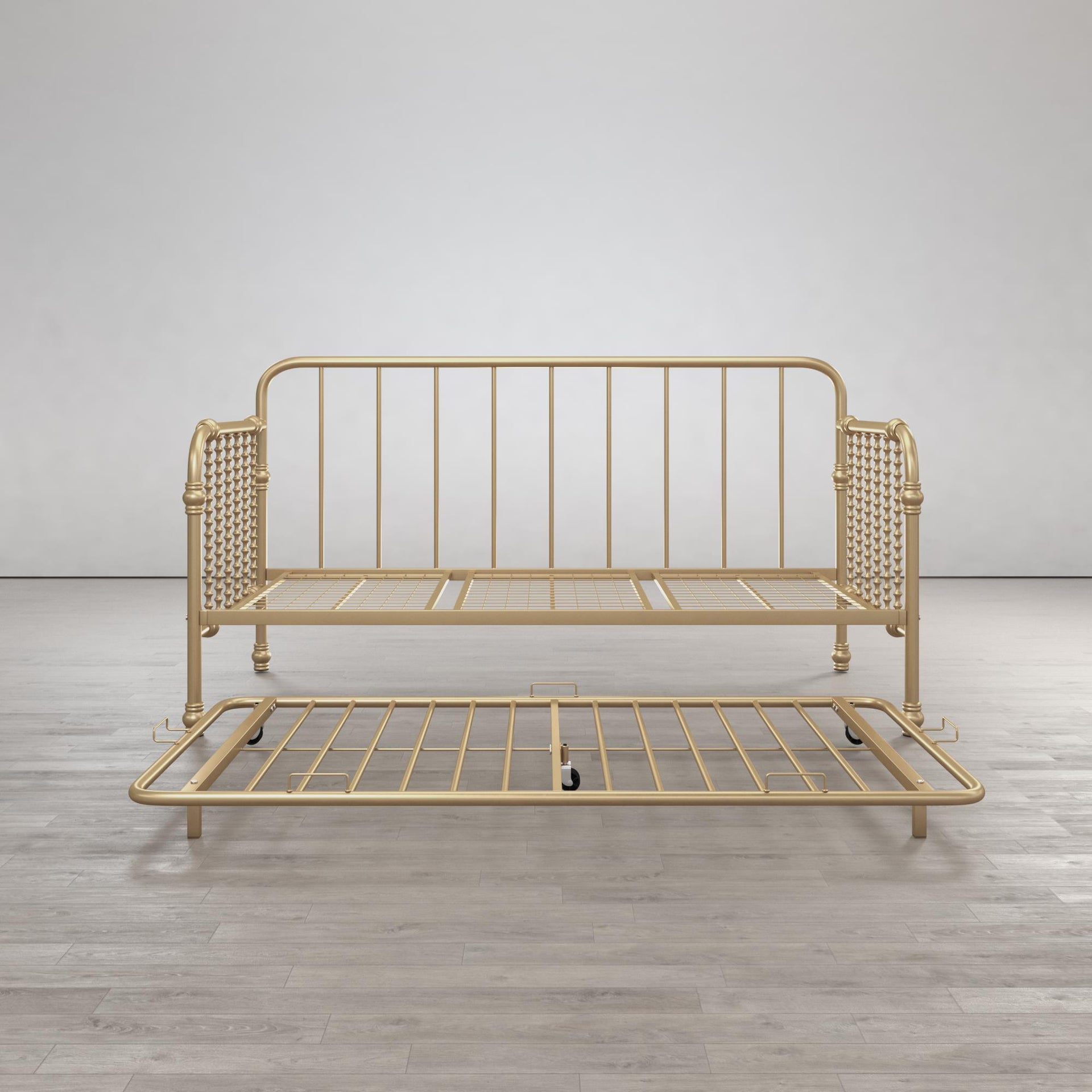 Little Seeds Monarch Hill Wren Metal Daybed with Trundle - Gold - Twin