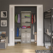 Nova Grow with Me Grey Oak Adjustable Kids’ Closet Organizer System - Gray Oak