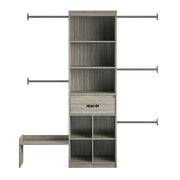 Nova Grow with Me Grey Oak Adjustable Kids’ Closet Organizer System - Gray Oak