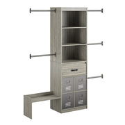 Nova Grow with Me Grey Oak Adjustable Kids’ Closet Organizer System - Gray Oak
