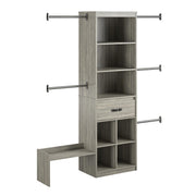 Nova Grow with Me Grey Oak Adjustable Kids’ Closet Organizer System - Gray Oak