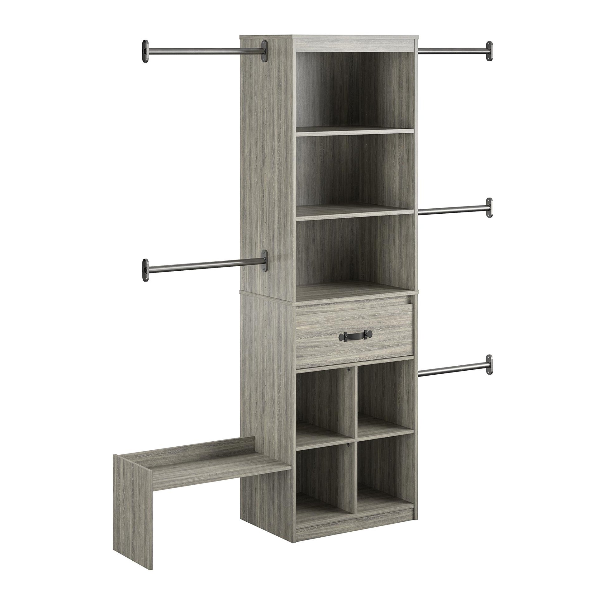 Nova Grow with Me Grey Oak Adjustable Kids’ Closet Organizer System - Gray Oak